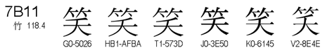 U+7B11